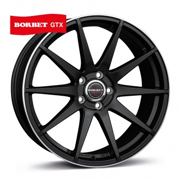 8.5x19/5x112 CB72.5 ET35 Borbet GTX black rim polished matt