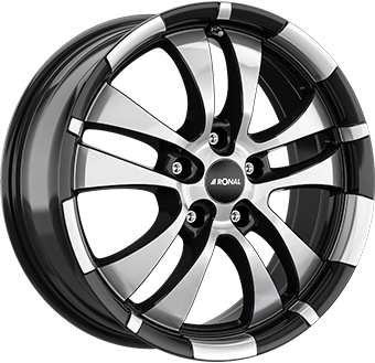 7.5x18/5x120 CB82.0 ET42 Ronal R59 Gloss Black / Polished