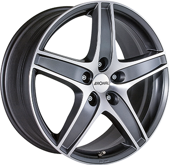 8.5x18/5x112 CB76.0 ET45 Ronal R48 Anthracite / Polish