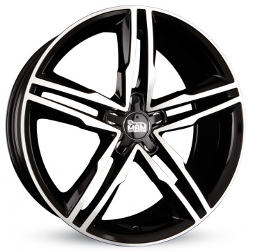 8x18/5x112 CB66.5 ET42 MAM A1 Black Front Polish