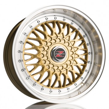7x17/4x100 CB71.6 ET35 Barzetta Cross-Spoke Gold