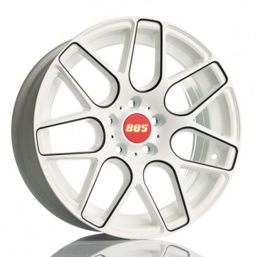 7.5x17/5x112 CB66.6 ET35 885 Motorsport White & Black