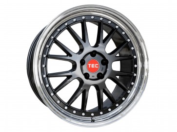 8x18/4x108 CB65.1 ET18 TEC Speedwheels GTE Black polished lip CB: 65.1