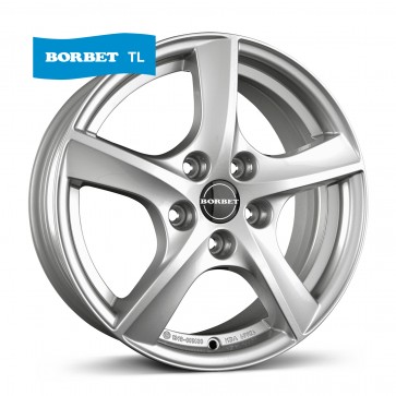 7x17/5x112 CB57.1 ET40 Borbet TL brilliant silver