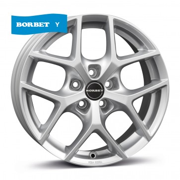 7.5x17/5x114.3 CB72.5 ET40 Borbet Y crystal silver