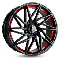 8.5x20/5x112 CB72.6 ET45 Keskin-Tuning KT20 Black Painted Red Inside
