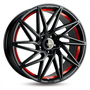 8.5x20/5x120 CB72.6 ET35 Keskin-Tuning KT20 Black Painted Red Inside
