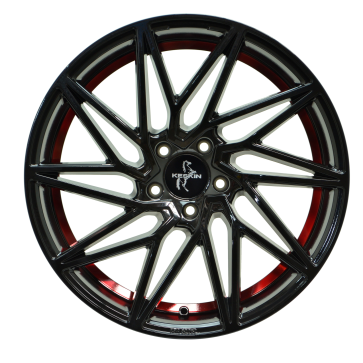 8x18/ Keskin-Tuning KT20 Black Painted Red Inside