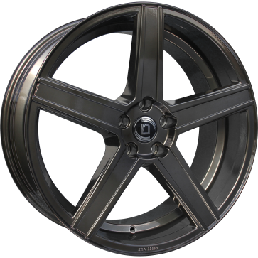 10.5x22/5x112 CB66.60 ET18.00  A101 Piano Black Diamond