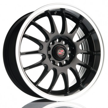 7.5x17/4x100 CB72.6 ET40 Barzetta Player Black LipPolish