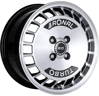 7.0x15/4x100 CB68.0 ET37 Ronal R10 TURBO Gloss Black / Polished