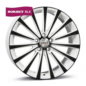 8.5x18/5x112 CB72.5 ET45 Borbet BLX white black glossy