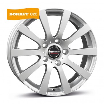 7.5x17/5x127 CB71.6 ET35 Borbet C2C brilliant silver