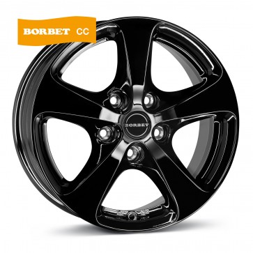 7x17/5x112 CB57.1 ET50 Borbet CC black glossy
