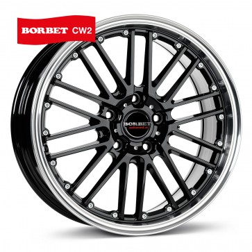 7x17/5x110 CB65.1 ET35 Borbet CW 2 black rim polished