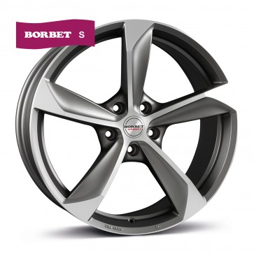 8.5x19/5x115 CB70.1 ET40 Borbet S graphite polished matt