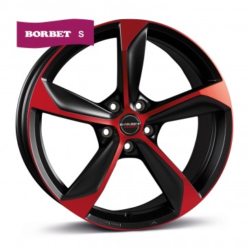 8.5x19/5x112 CB72.5 ET45 Borbet S black red matt