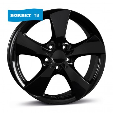 7.5x17/5x112 CB66.5 ET37 Borbet TB black glossy