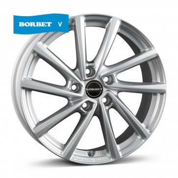 7x18/5x114.3 CB60.1 ET50 Borbet V crystal silver