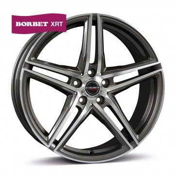 8x17/5x114.3 CB72.5 ET45 Borbet XRT graphite polished