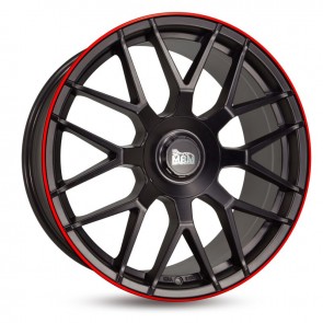 9.5x19/ MAM GT1 Matt Black Lip Red