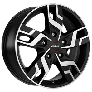 7.0x17/5x118 CB71.1 ET60 Ronal R64 Dull Black / Polished