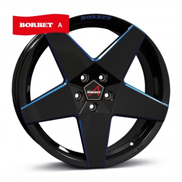 8.5x19/5x108 CB72.5 ET45 Borbet A black blue glossy