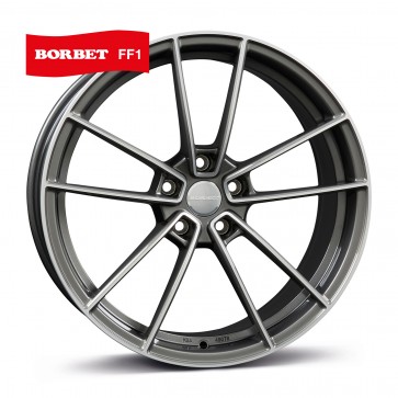 8x18/5x112 CB72.5 ET45 Borbet FF1 dark titan polished