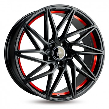 8.5x19/ Keskin-Tuning KT20 Matt Black Red Inside