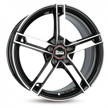 7.5x18/5x100 CB57.1 ET35 MAM W4 Black Front Polish