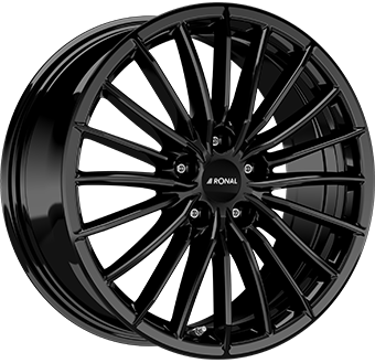 8.0x18/5x120 CB82.0 ET42 Ronal R68 Gloss Black