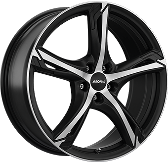 7.5x17/5x114 CB82.0 ET40 Ronal R62 Dull Black / Polished