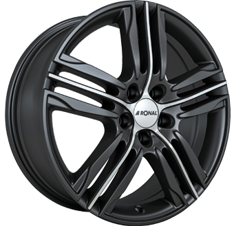 7.5x18/5x120 CB82.0 ET42 Ronal R57 Dull Black / Polished