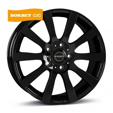 8x18/5x127 CB71.6 ET35 Borbet C2C black glossy