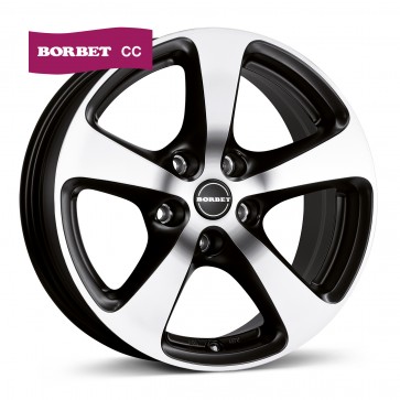8.5x18/5x112 CB72.5 ET30 Borbet CC black polished matt