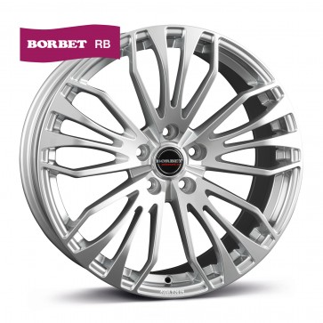 8.5x19/5x112 CB66.5 ET43 Borbet RB sterling silver