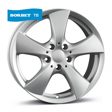 7.5x16/5x112 CB66.5 ET45 Borbet TB brilliant silver