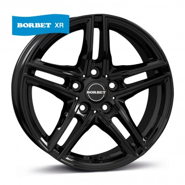 7.5x17/5x112 CB66.5 ET30 Borbet XR black glossy